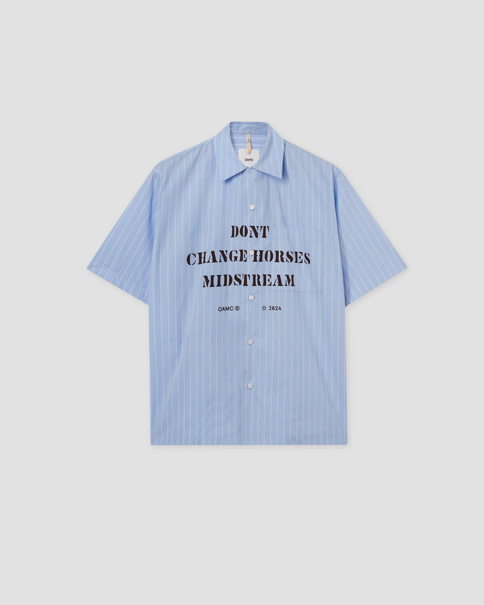 Kurt Shirt, Stripes in Light Blue | OAMC